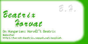 beatrix horvat business card